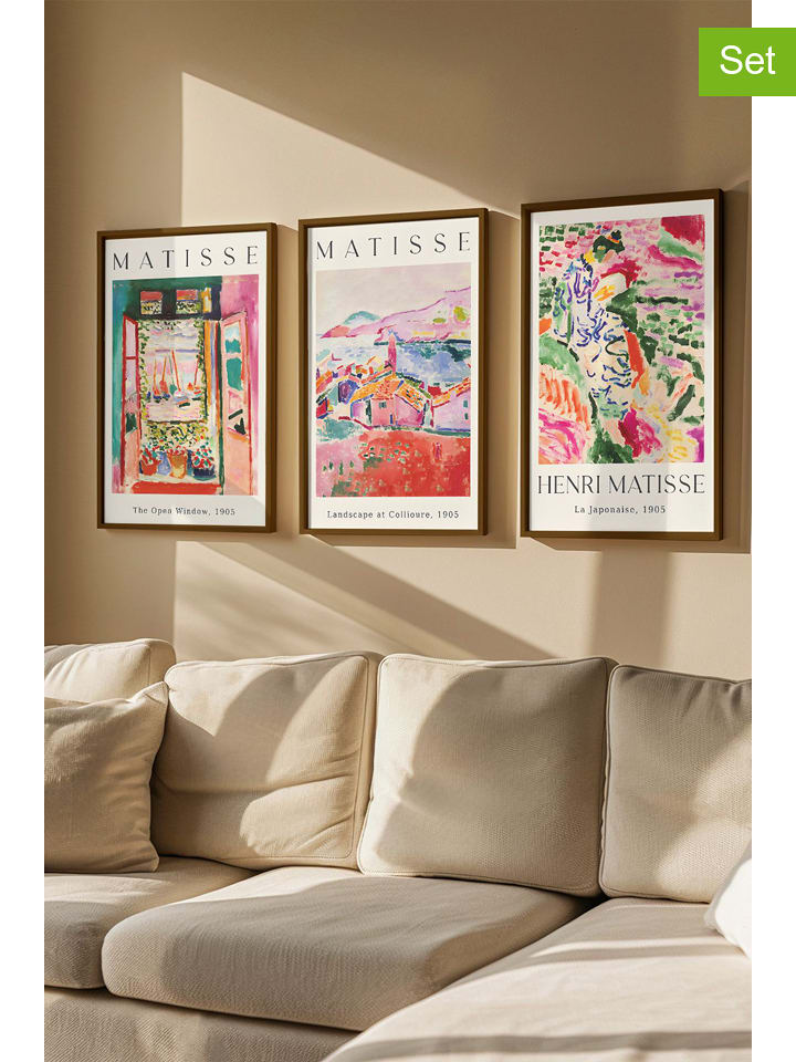 Wallity Druki artystyczne (3 szt.) w ramce rozmiar: 33x48 cm