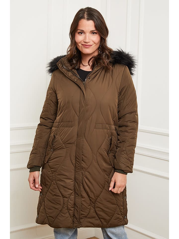 Curvy Lady Płaszcz przejściowy w kolorze khaki rozmiar: 40/42