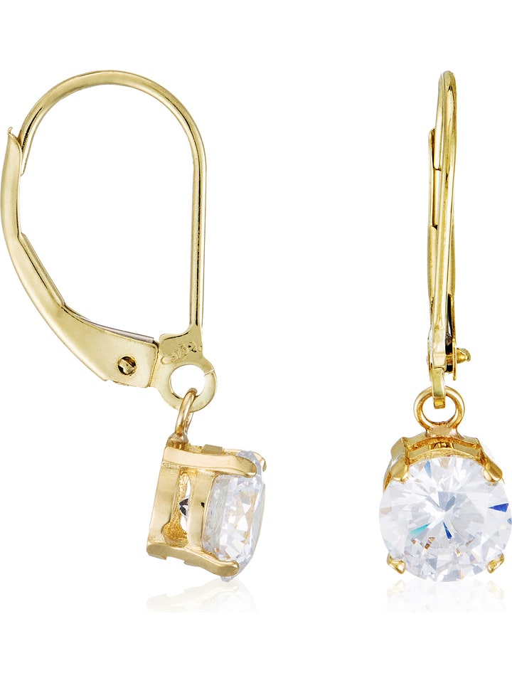 OR ÉCLAT Złote kolczyki "Gracieuse" z cyrkoniami rozmiar: onesize