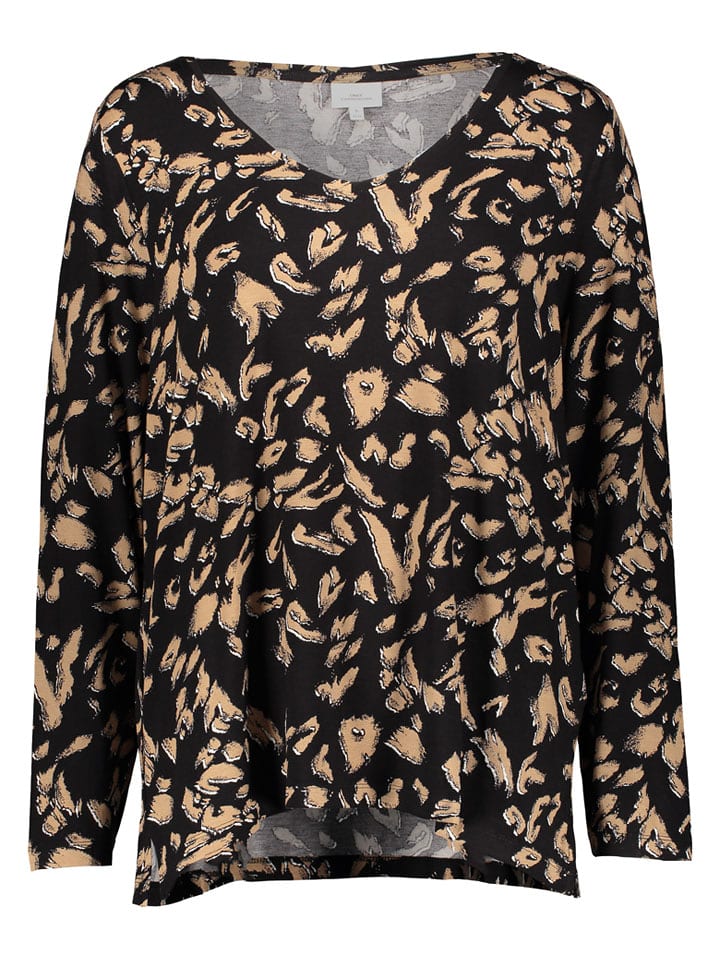 ONLY Koszulka w kolorze karmelowo-czarnym rozmiar: 50/52