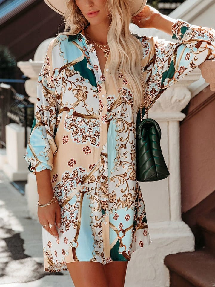 Milan Kiss Sukienka w kolorze beżowo-błękitnym rozmiar: M