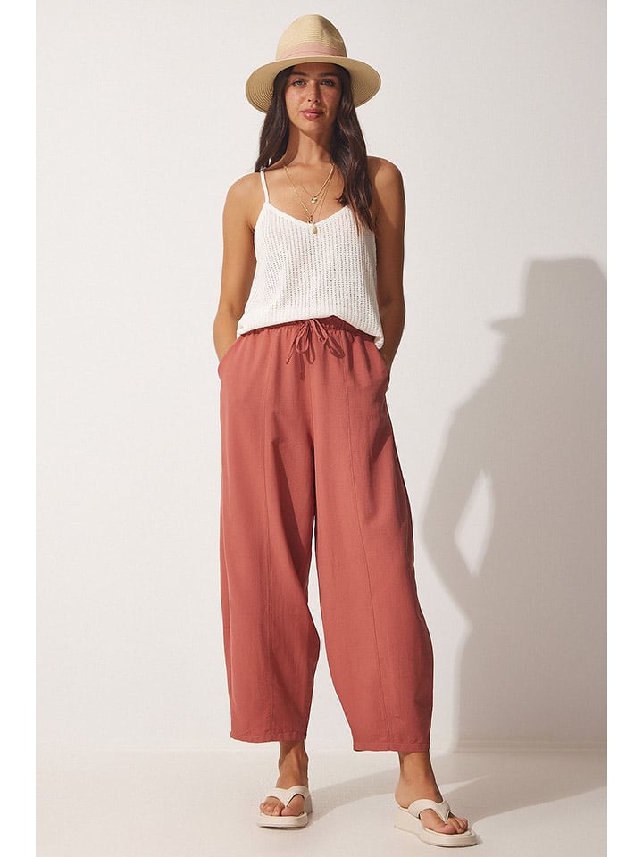 Happiness Istanbul Spodnie w kolorze pomarańczowym rozmiar: 36