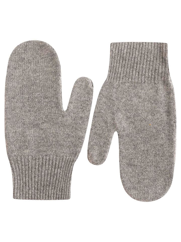 Zwillingsherz Kaszmirowe rękawiczki w kolorze szarym rozmiar: onesize