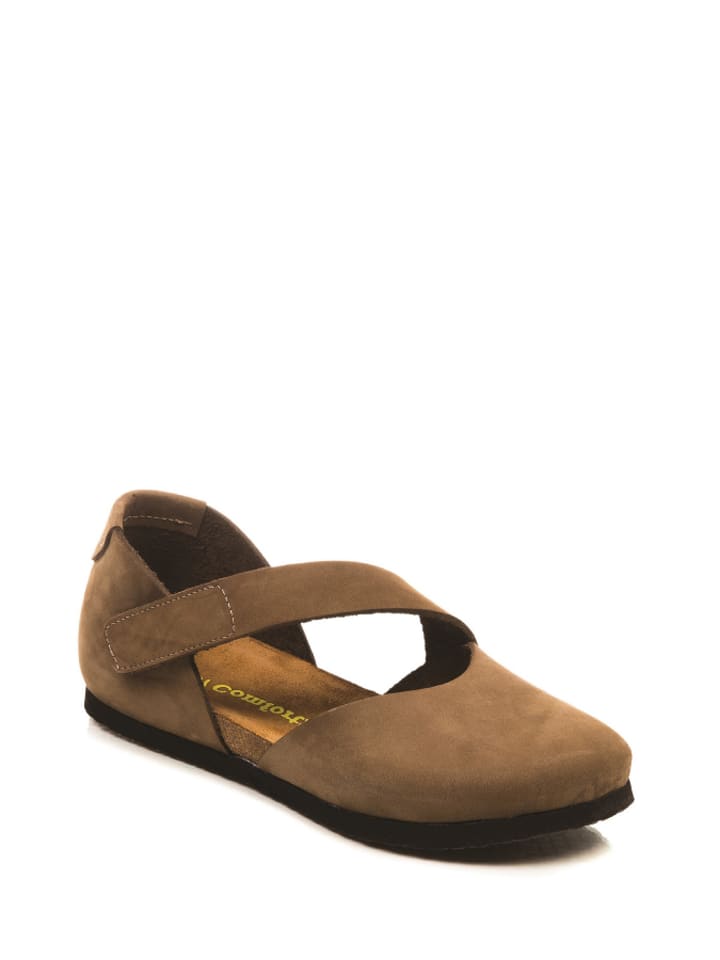 Comfortfusse Skórzane baleriny w kolorze jasnobrązowym rozmiar: 41