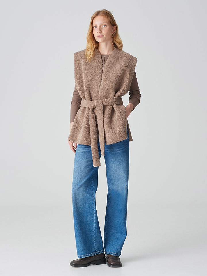 OPUS Kamizelka "Asofta" w kolorze jasnobrązowym rozmiar: onesize