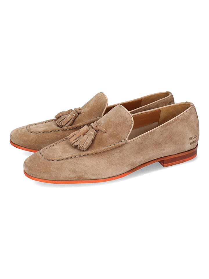 MELVIN & HAMILTON Skórzane mokasyny "Clive 20" w kolorze beżowym rozmiar: 42