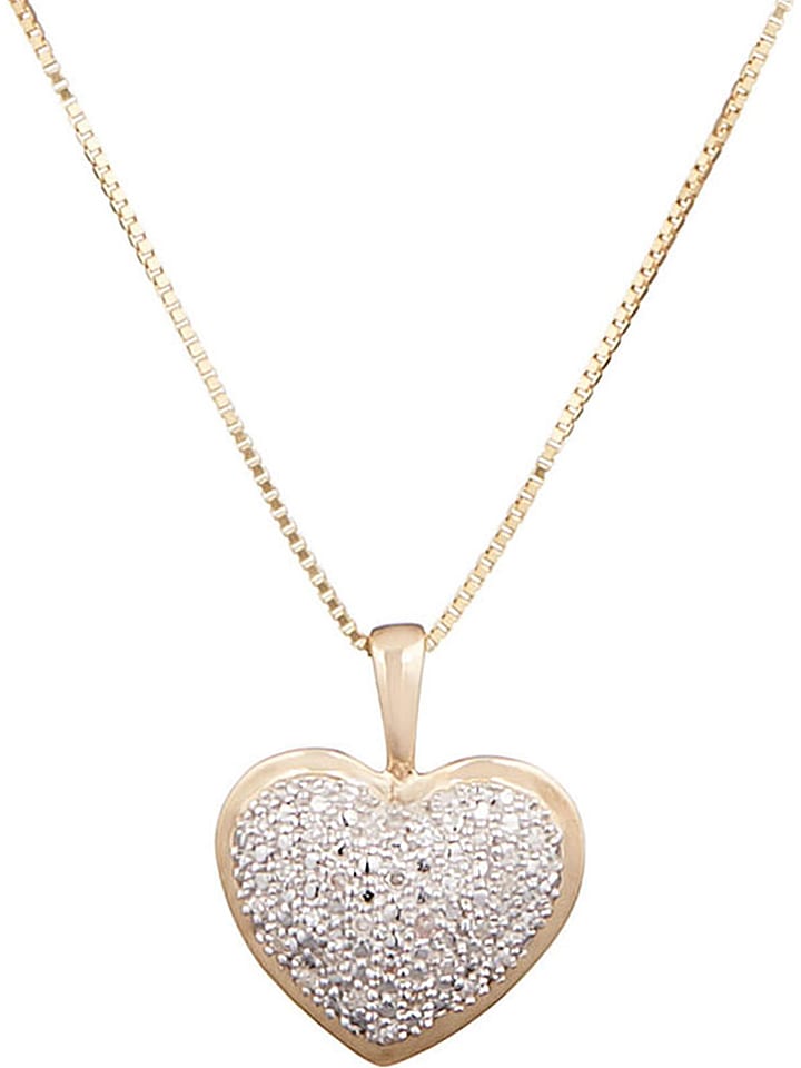 DIAMOND & CO Złota zawieszka "Coeur" z diamentami rozmiar: onesize