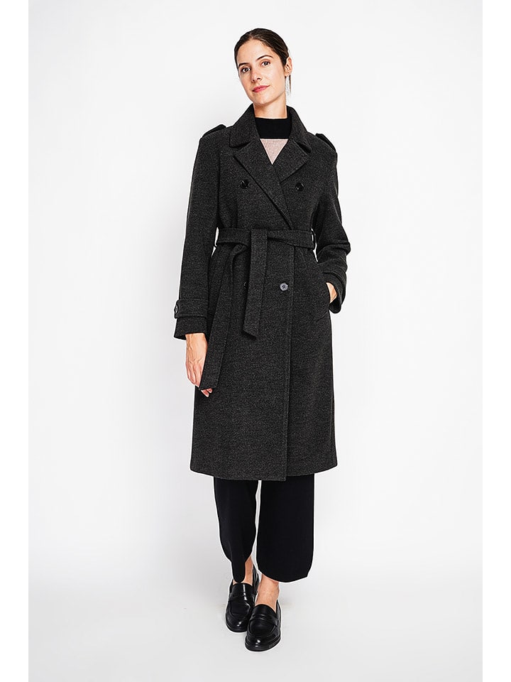 ASSUILI Płaszcz przejściowy w kolorze antracytowym rozmiar: 36