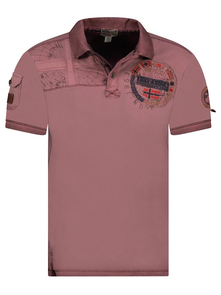 Geographical Norway Koszulka polo "Kinflat" w kolorze bordowym rozmiar: S