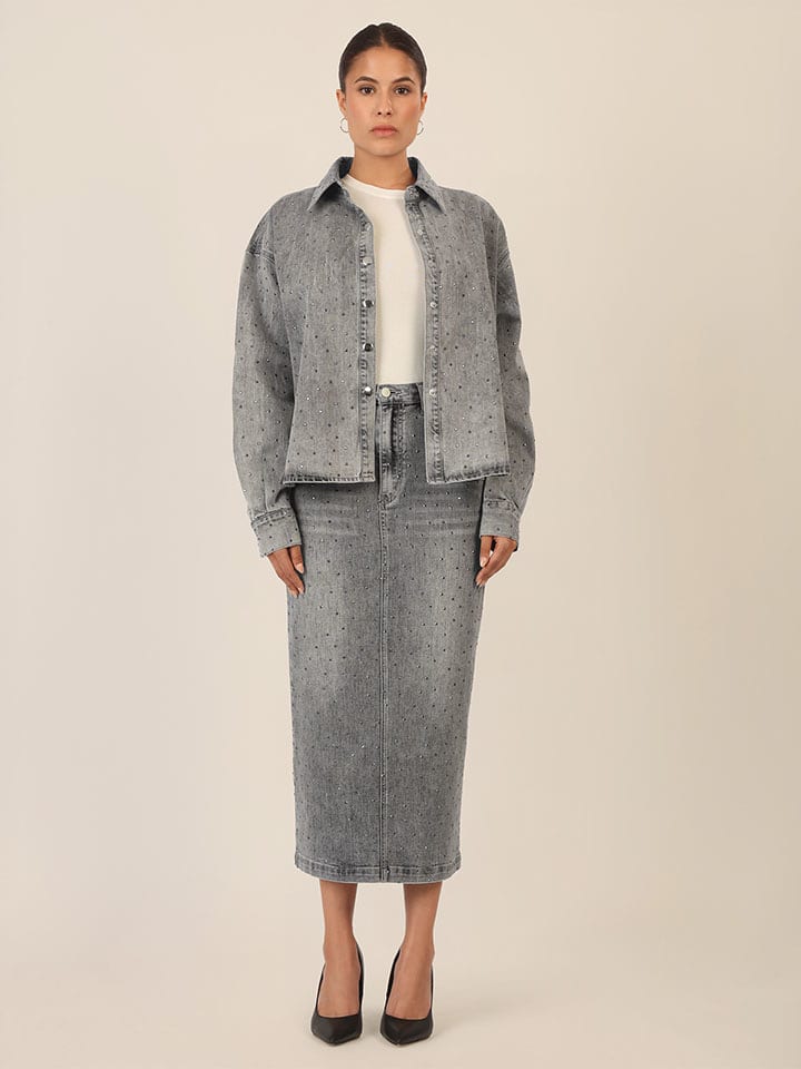 APART Koszula dżinsowa w kolorze szarym rozmiar: 42