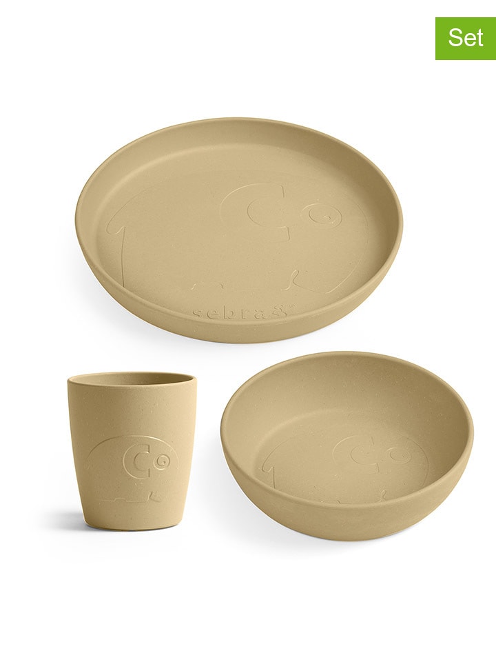 Sebra 3-częściowy zestaw w kolorze żółtym rozmiar: onesize