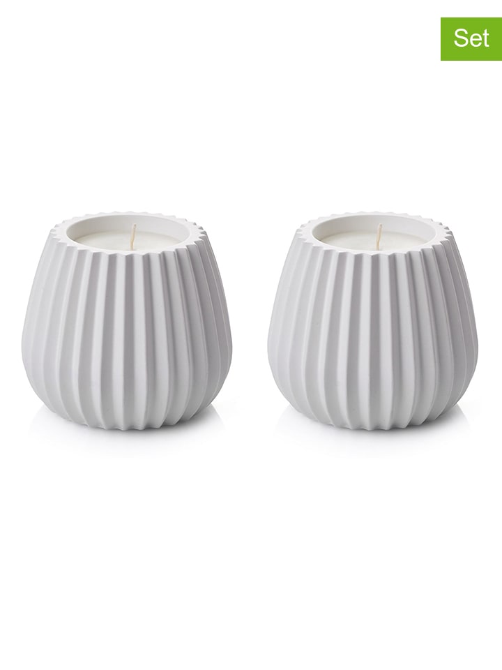 Lucky Bees Świece (2 szt.) w kolorze białym - 2x 400 g rozmiar: onesize