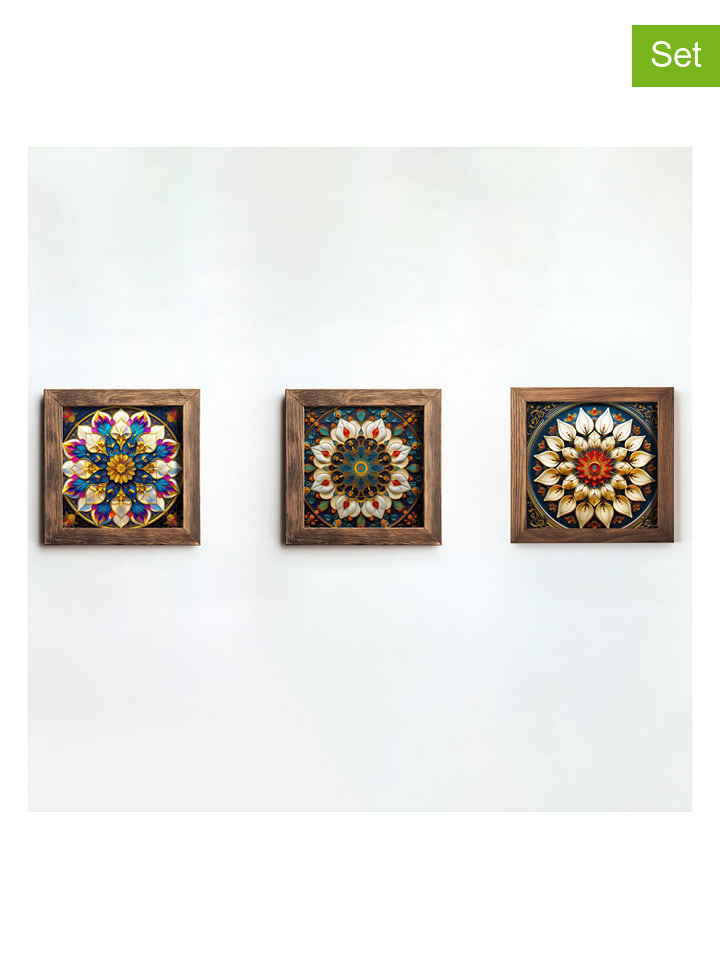 Wallity Druki artystyczne (3 szt.) w ramce - 15 x 15 cm rozmiar: onesize