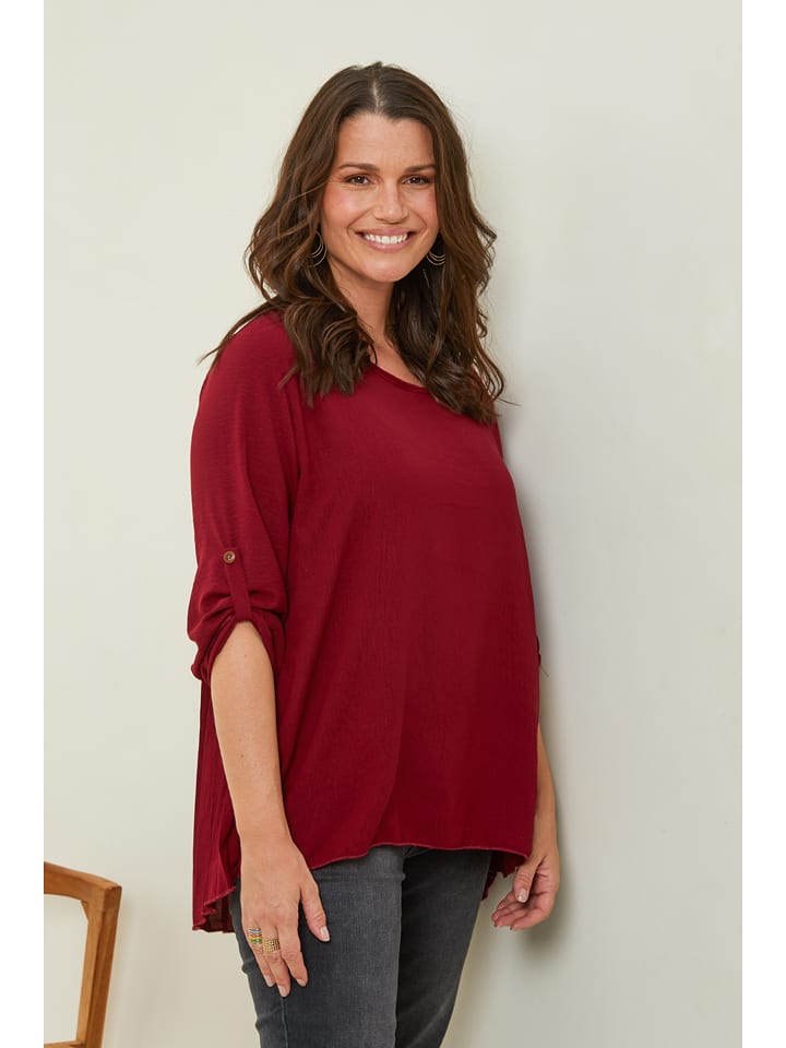 Curvy Lady Bluzka w kolorze bordowym rozmiar: 48/50