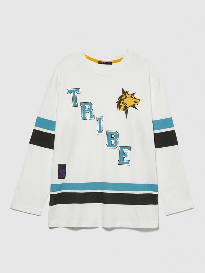 Sisley Koszulka w kolorze biało-niebiesko-czarnym rozmiar: 168