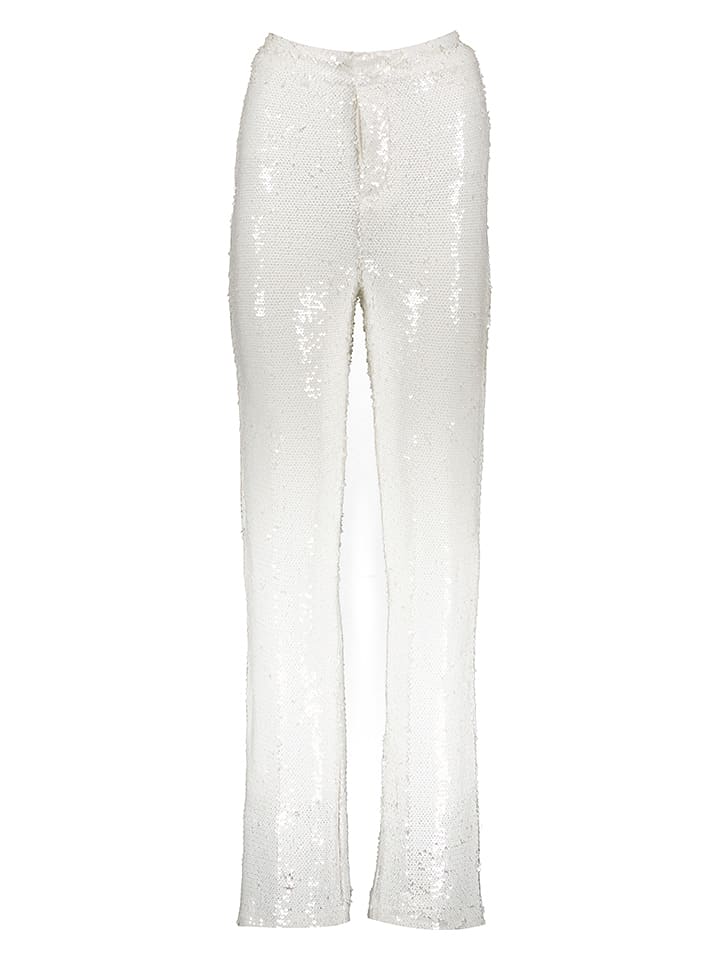 Gina Tricot Spodnie w kolorze kremowym rozmiar: M