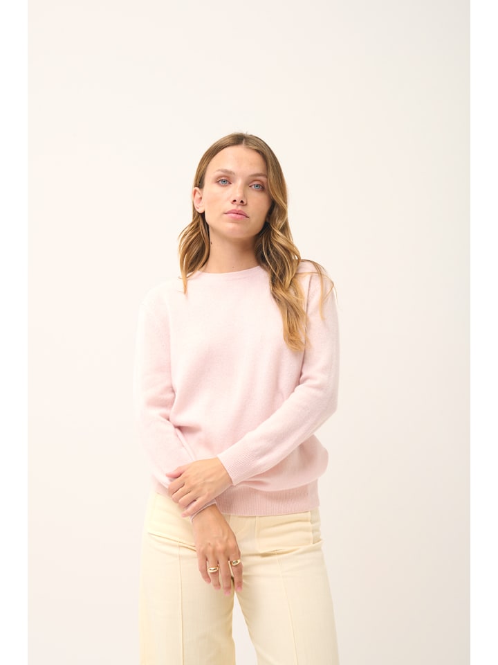 Just Cashmere Kaszmirowy sweter "Janice" w kolorze jasnoróżowym rozmiar: XL