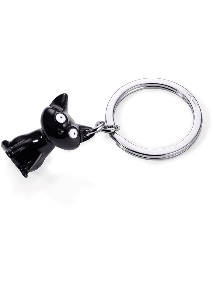 Troika Brelok "Felix" w kolorze srebrno-czarnym do kluczy rozmiar: onesize