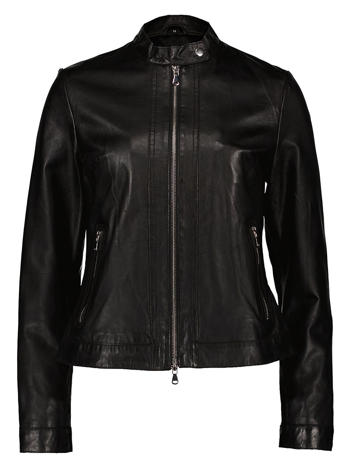 7eleven Skórzana kurtka "Juni" w kolorze czarnym rozmiar: 36