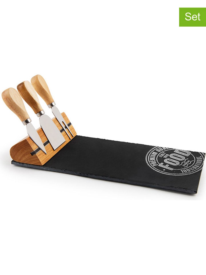 Trendy Kitchen by EXCÉLSA 4-częściowy zestaw "Premium Quality" w kolorze czarno-brązowym rozmiar: onesize