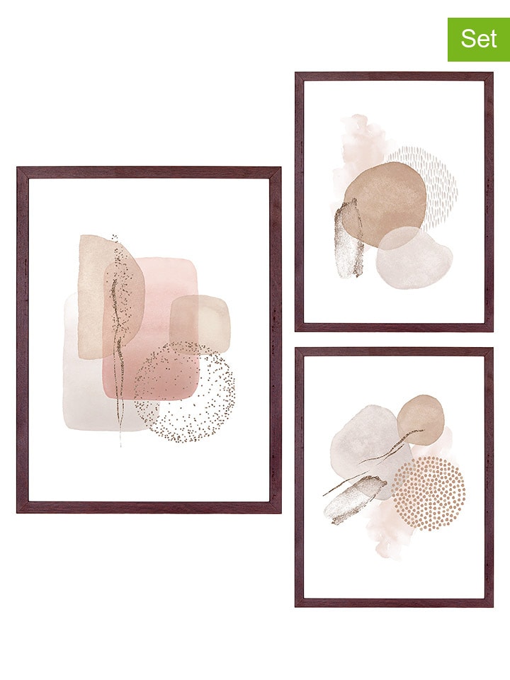 House Nordic Ramki (3 szt.) "Aspen" w kolorze brązowym na zdjęcia rozmiar: onesize