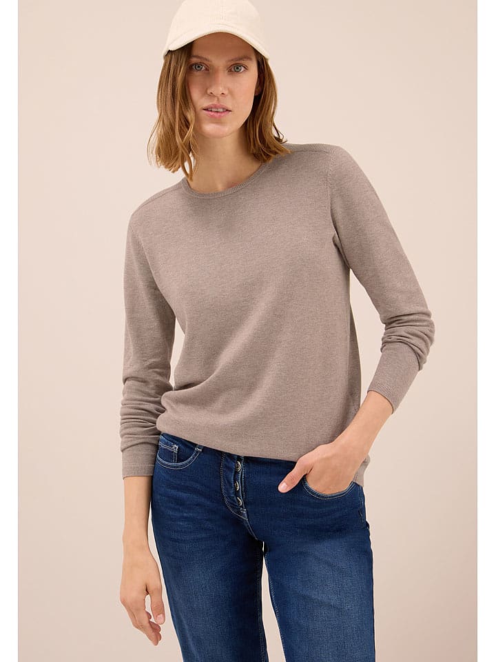 Cecil Sweter w kolorze jasnobrązowym rozmiar: M