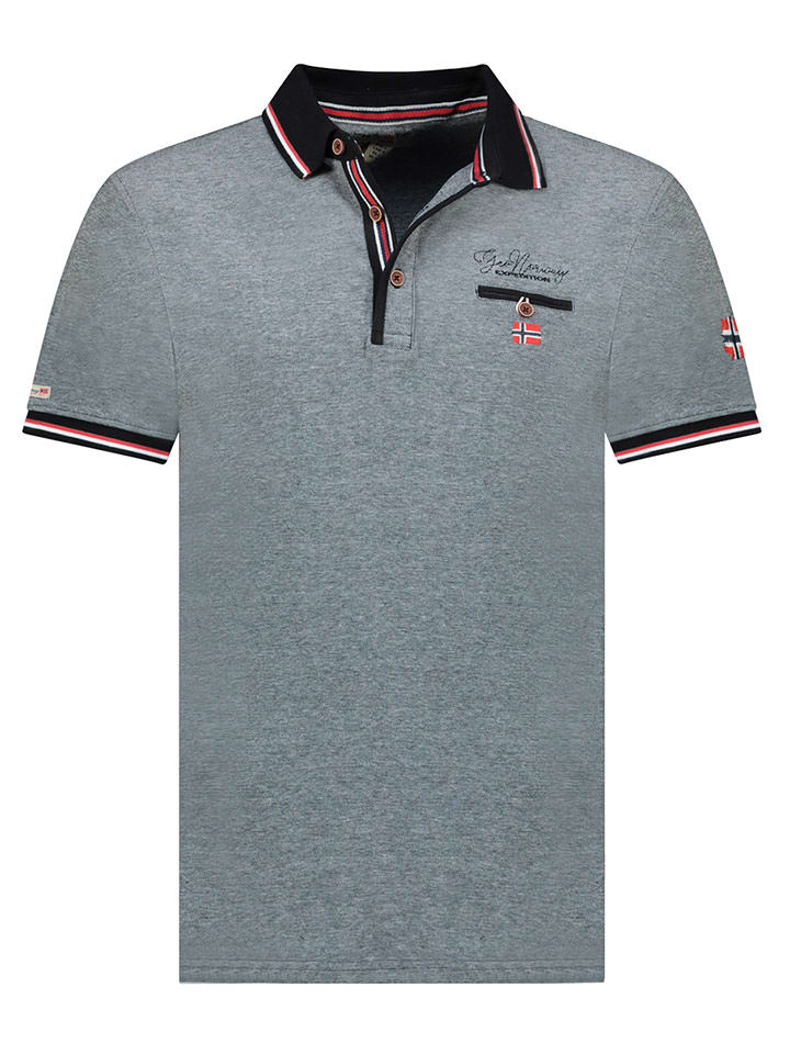 Geographical Norway Koszulka polo "Kblended" w kolorze szarym rozmiar: S