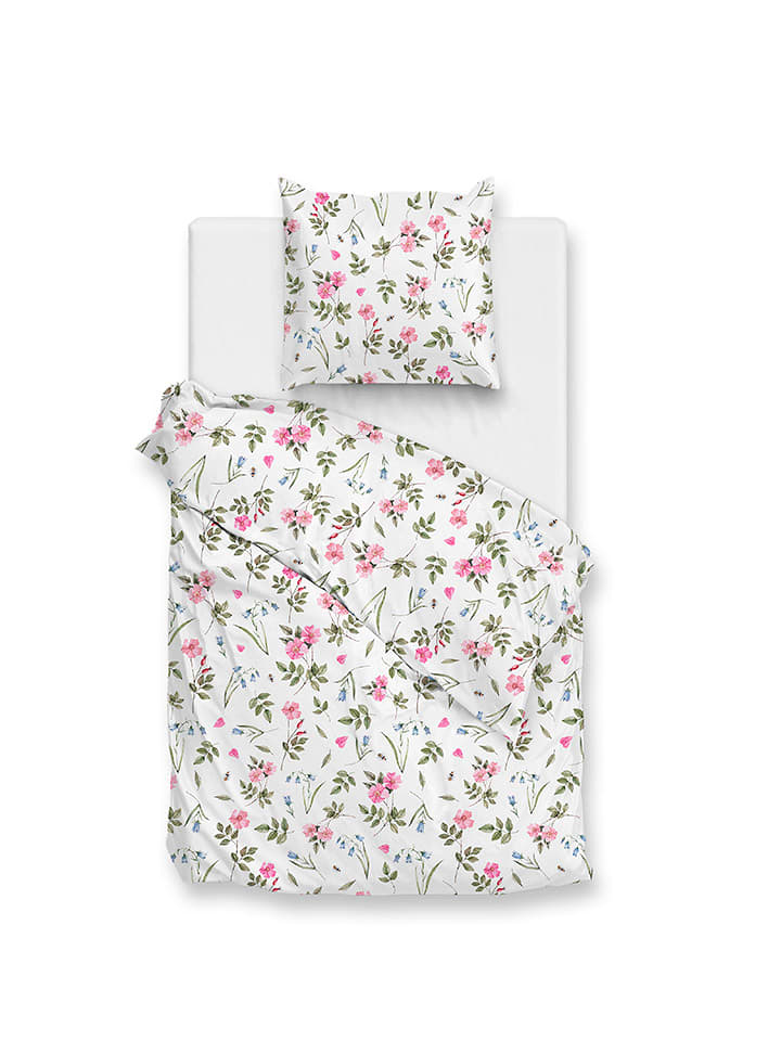 Zo!Home Komplet pościeli "Sierra" w kolorze biało-różowym rozmiar: 240x220 cm