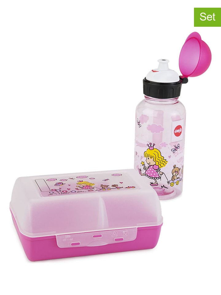 Emsa 2-częściowy zestaw "Princess" w kolorze jasnoróżowym na lunch rozmiar: onesize