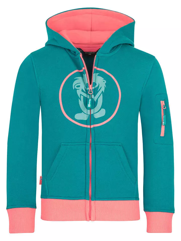 Trollkids Bluza "Sortland" w kolorze turkusowym rozmiar: 164
