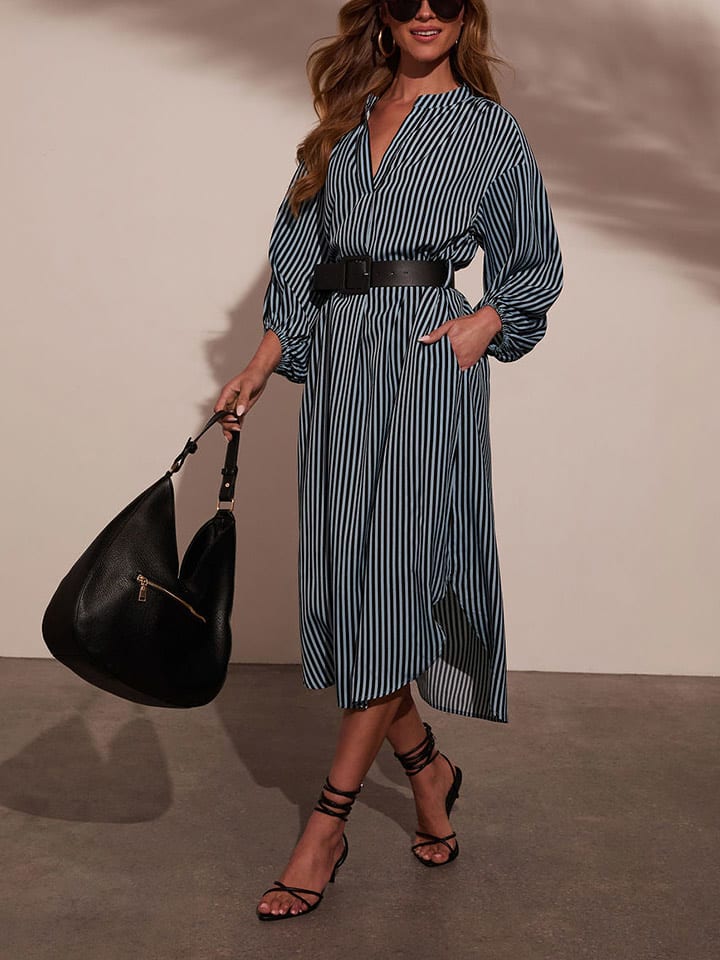 Milan Kiss Sukienka w kolorze błękitno-czarnym rozmiar: M