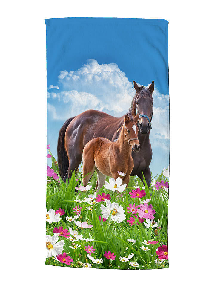 Good Morning Ręcznik plażowy "Dora" w kolorze zielono-niebiesko-jasnobrązowym rozmiar: 75x150 cm