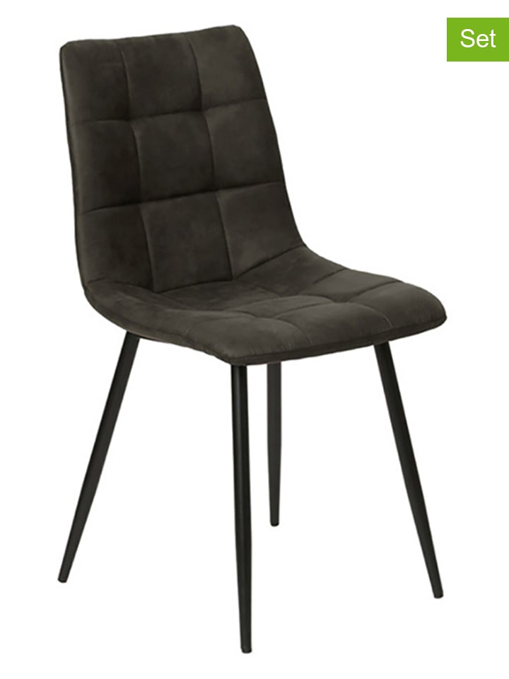 House Nordic Krzesła (2 szt.) w kolorze antracytowym - 44 x 86 x 55 cm rozmiar: onesize