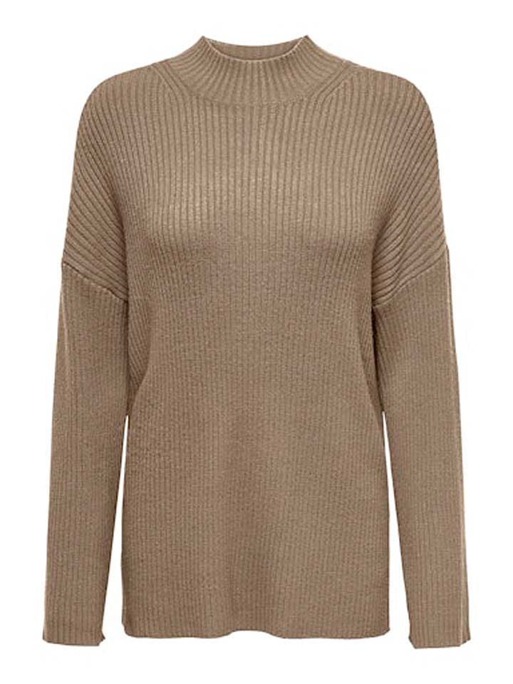 ONLY Sweter w kolorze jasnobrązowym rozmiar: XL