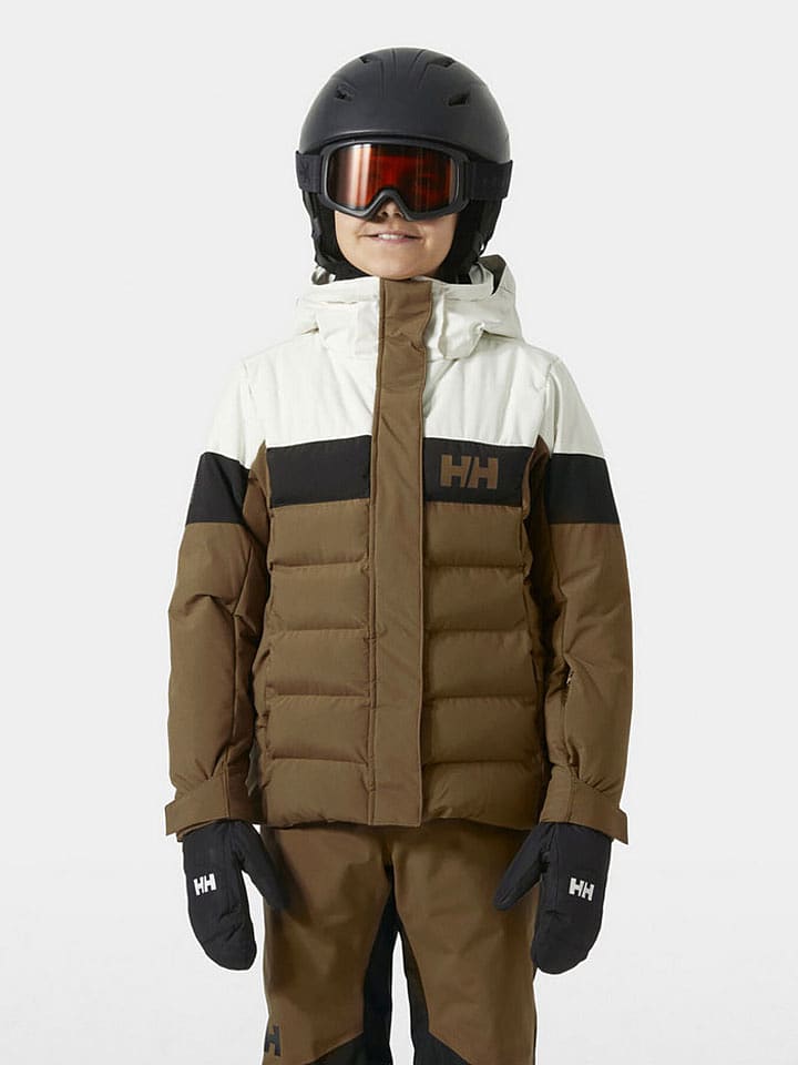 Helly Hansen Kurtka narciarska "Diamond" w kolorze oliwkowo-kremowym rozmiar: 164