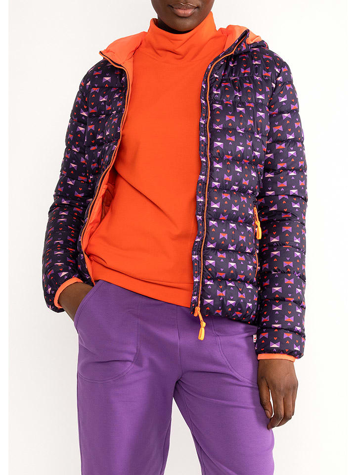 Blutsgeschwister Kurtka pikowana w kolorze fioletowym rozmiar: XL