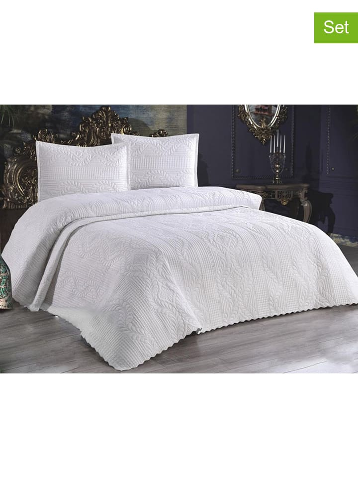 Colourful Cotton 3-częściowy zestaw "Sena" w kolorze białym rozmiar: 230x250 cm