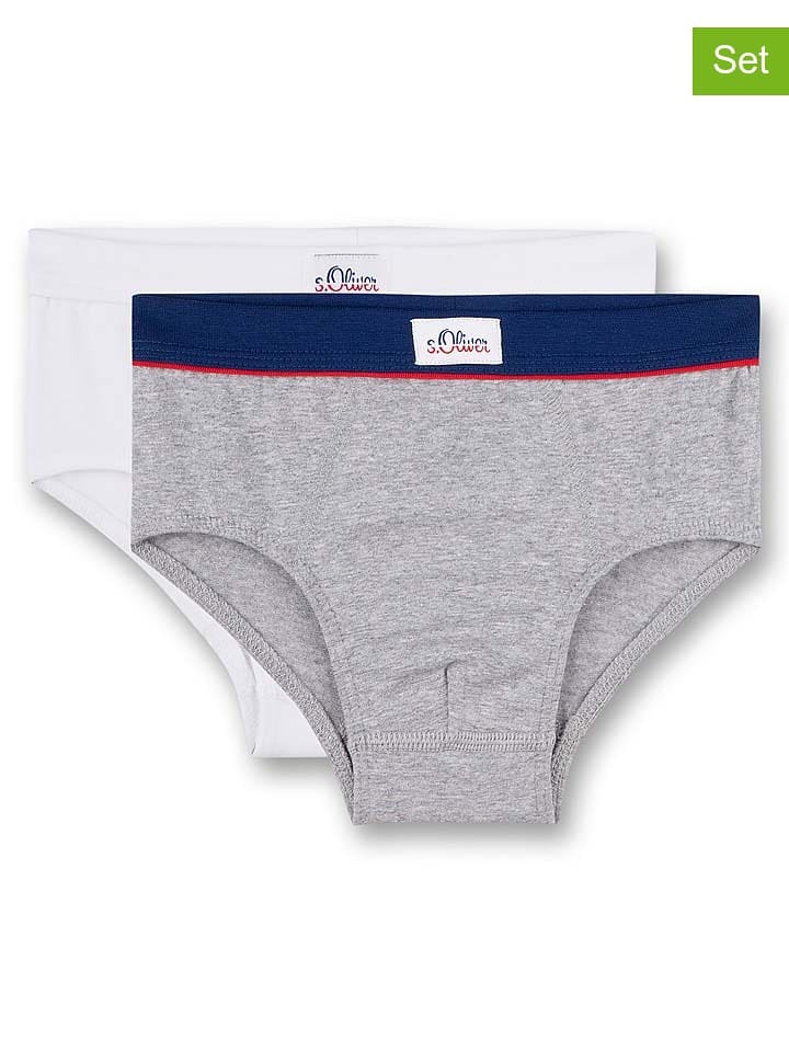 Sanetta Slipki (2 pary) w kolorze szarym i białym rozmiar: 116