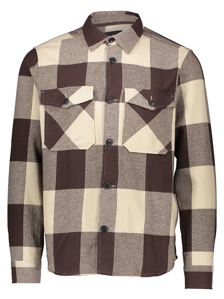 ONLY & SONS Koszula w kolorze brązowo-beżowym rozmiar: M