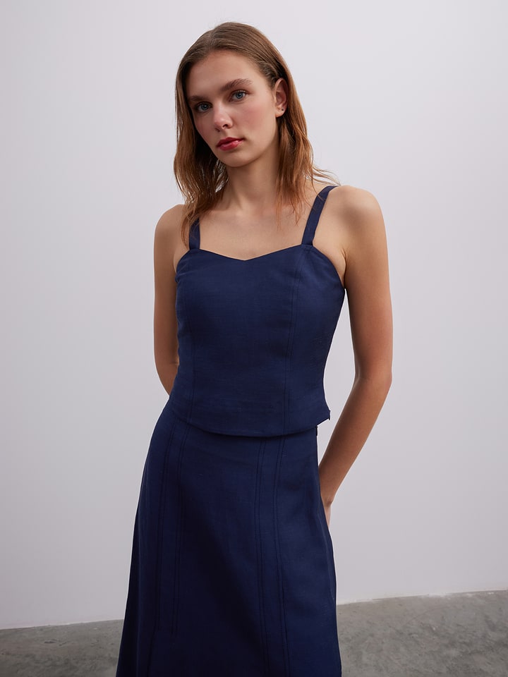 BGN Top w kolorze granatowym rozmiar: 38