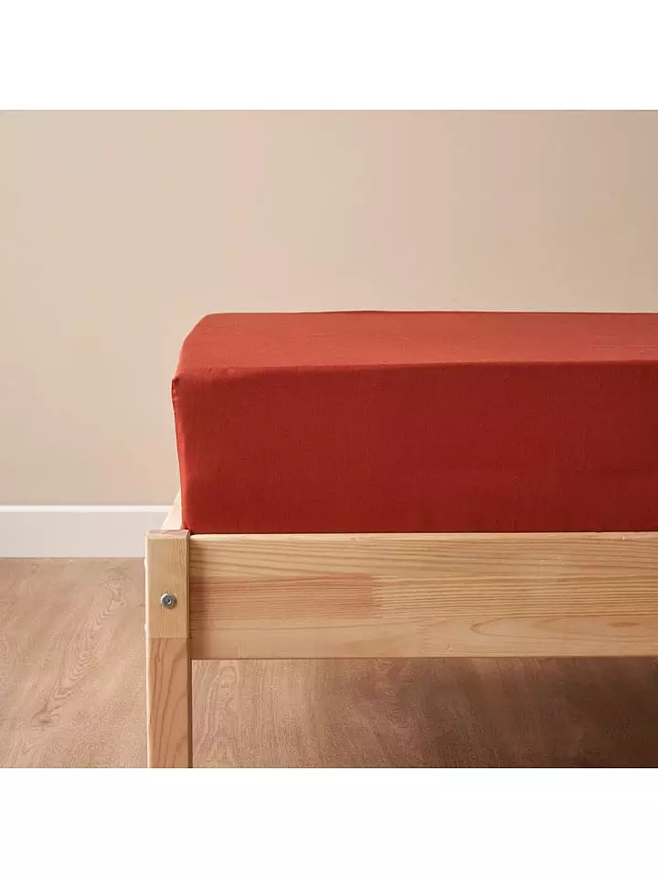 BELLA MAISON Prześcieradło "Supreme" w kolorze czerwonym na gumce rozmiar: 180x200 cm