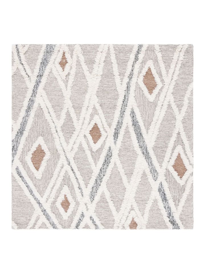 Safavieh Wełniany dywan "Casablanca" w kolorze szaro-białym rozmiar: 183x183 cm