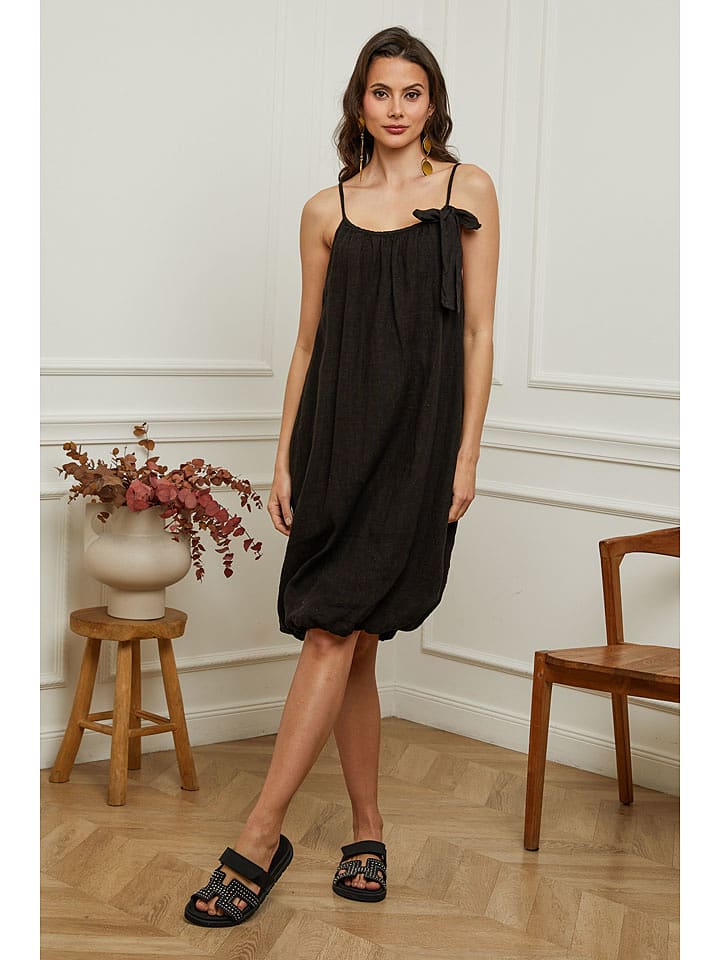 Plume Lniana sukienka "Caspar" w kolorze czarnym rozmiar: XL