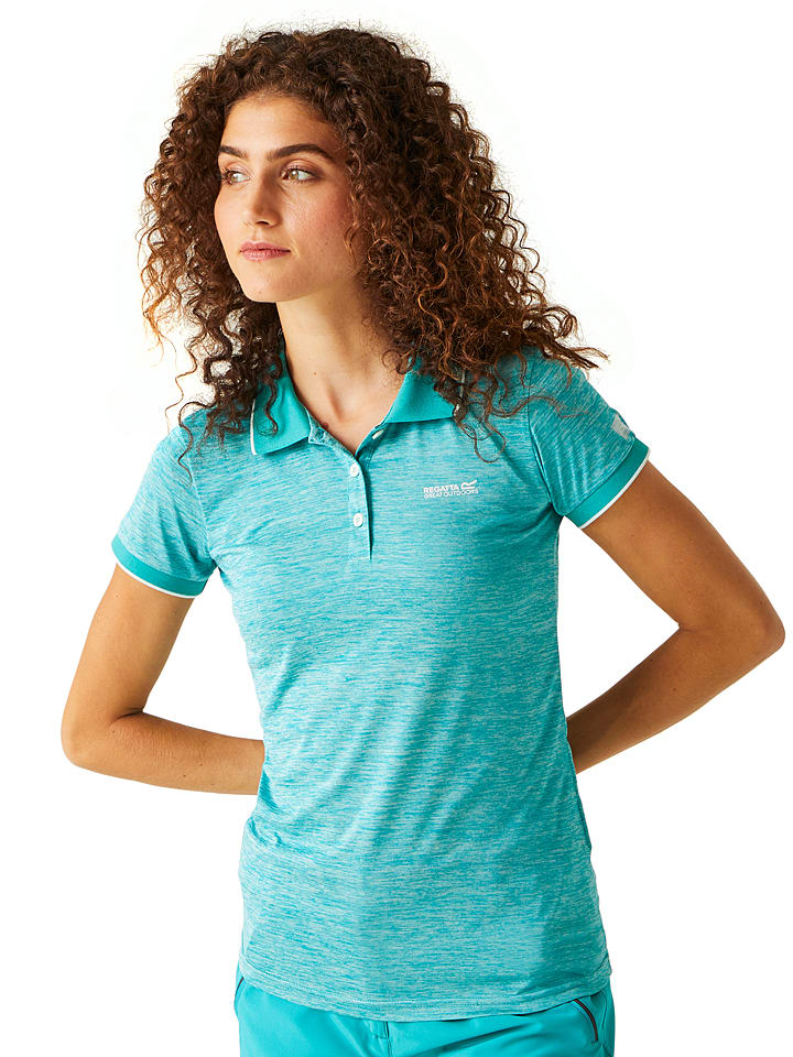 Regatta Funkcyjna koszulka polo "Remex II" w kolorze turkusowym rozmiar: 42