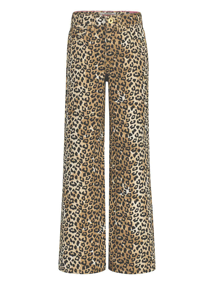 Vingino Dżinsy "Cassie" - Extra Wide Fit - w kolorze brązowo-czarnym rozmiar: 176