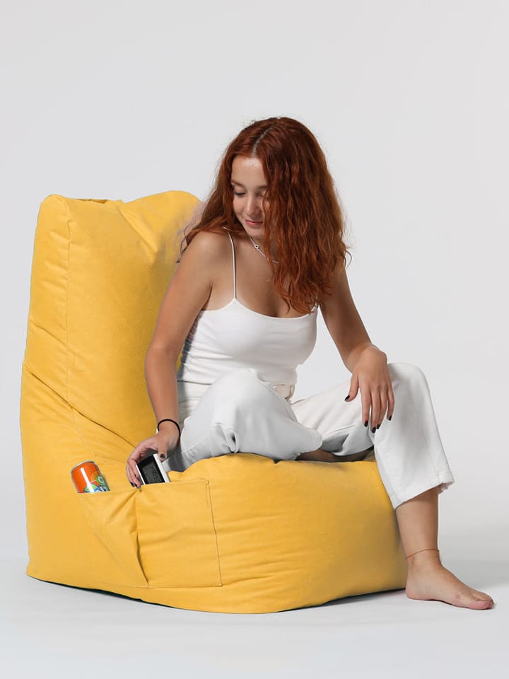 Evila Worek "Diamond" w kolorze żółtym do siedzenia - 60 x 90 x 60 cm rozmiar: onesize