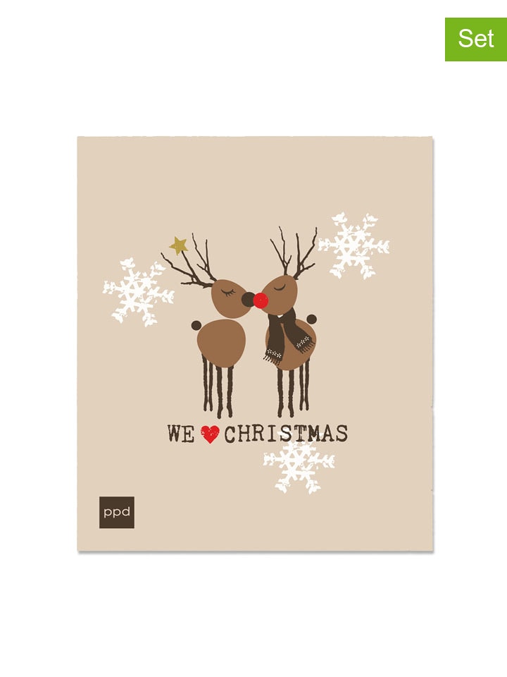 ppd Ściereczki gąbkowe (2 szt.) w kolorze beżowym - 20 x 17,2 cm rozmiar: onesize