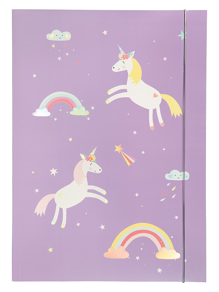 folia PAPER Teczka "Magic unicorns" w kolorze lawendowym rozmiar: onesize