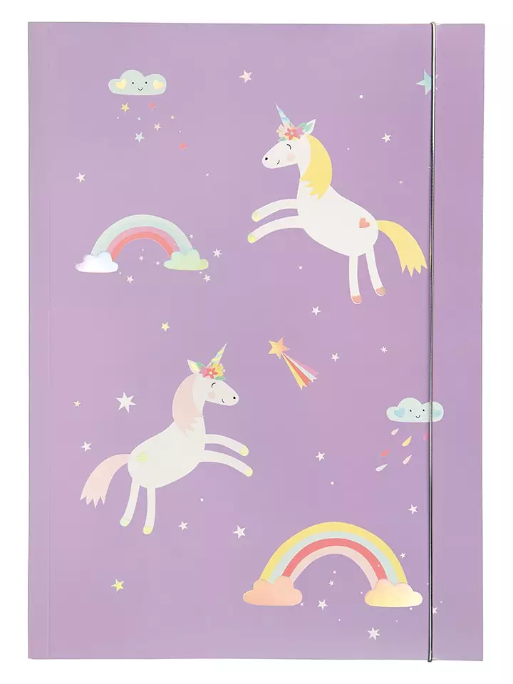 folia PAPER Teczka "Magic unicorns" w kolorze lawendowym rozmiar: onesize
