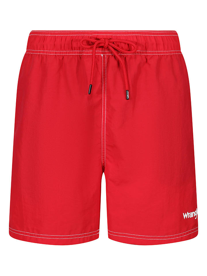 Wrangler Szorty kąpielowe "Lima" w kolorze czerwonym rozmiar: M